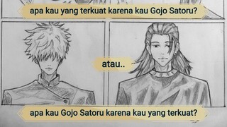 menggambar SatoSugu dari anime Jujutsu Kaisen lagi