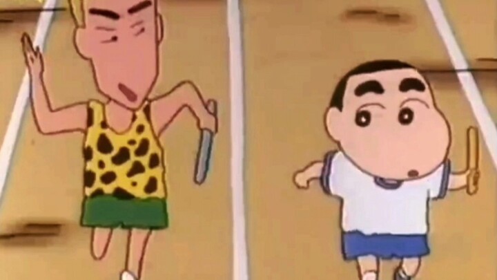 Crayon Shin-chan: Balapan estafet lintasan dan lapangan, Shin-chan berkaki pendek VS Scud Hippo