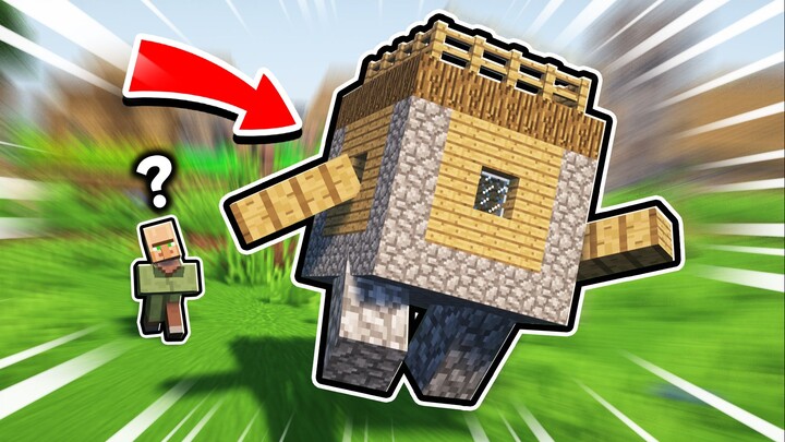 When the player’s house comes to life and runs away… Player: WOAH, my roof just flew off by itself!!