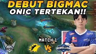 DEBUT BIGMAC PAHE, HONEST REVIEW DARI DUO TOP EXPLANER!! - RBL vs ONIC MATCH 1