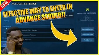 FAST AND EFFECTIVE WAY TO ENTER IN ADVANCE SERVER 2021!! || MOBILE LEGENDS BANG BANG