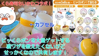 【裏技】ちいかわくら寿司コラボ！ビッくらポンでカプセルを大量げっとする裏ワザを教えたくないけど教えちゃう！クリアファイルもゲット！