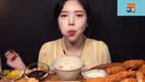 Mukbang thịt chiên xù #anngon