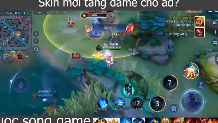 Skin mới tăng dame cho ad p4 #cuocsonggame