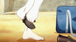 The first time he saw his wife taking off her stockings, the man couldn't help but take action!