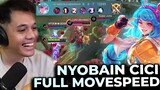 Pertama Kali Main Cici Langsung Nyobain Item Full Movespeed!! Kenceng BGT Larinya!! - Mobile Legends