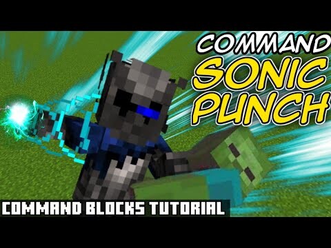 I made a Sonic Punch Power in Minecraft using Command Blocks