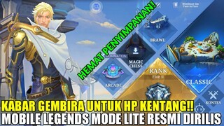 KABAR GEMBIRA UNTUK HP KENTANG! MOBILE LEGENDS MODE LITE RILIS DI ORIGINAL SERVER | UPDATE MLBB