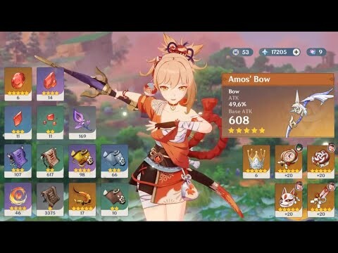 Genshin Impact - LvL 80 Yoimiya Damage & Talents Showcase (Test Domain Build)