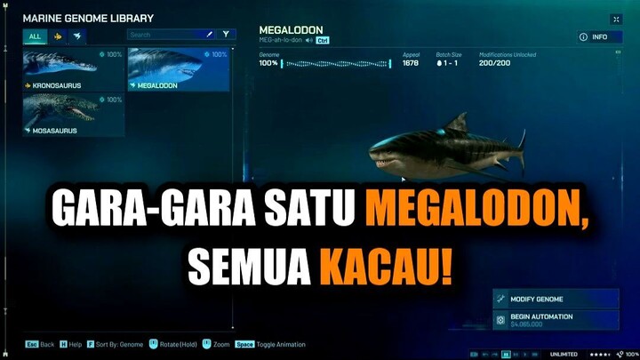 😱 GARA-GARA SATU MEGALODON, SEMUA DINOSAUR KACAU BANGET!