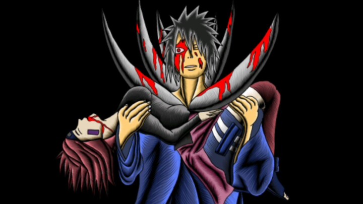 illustrasi Obito dan Rin #naruto #obito