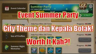 City Theme dan Kepala Botak di Event Summer Party ROK, Worth It kah? Rise of Kingdoms Indonesia