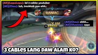 3 CABLES LANG DAW ALAM NAPA FREESTYLE TULOY SA BASE NILA KAHIT SPIKEY PING | MLBB