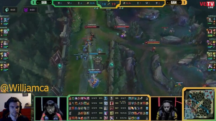 Trận đấu của hai đội đầu bảng GAM vs SGB #game
