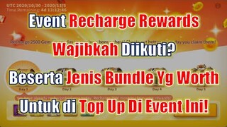 Event Recharge Reward, Wajibkah Diikuti? & Bundle Yg Worth It Di Top Up! Rise of Kingdoms Indonesia