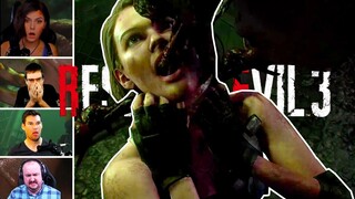 Streamers React to Resident Evil 3 First Drain Deimos Encounter ("DD" Cutscene)