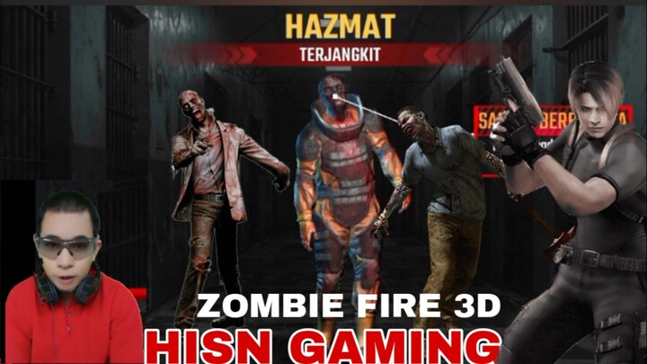 game zombie fire 3D  ada zombie hazmat