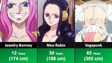All one piece characters age and height
