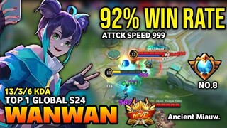 WANWAN BEST BUILD 2022 | TOP 1 GLOBAL WANWAN GAMEPLAY | MOBILE LEGENDS✓