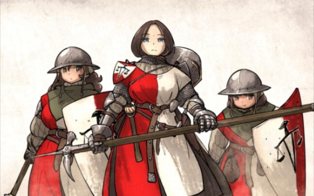 Medieval Girls Holy Knights.