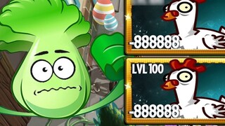 PvZ 2 - 40 Tanaman Kekuatan yang Sama Vs Zombie Ayam 5 Juta Kesehatan