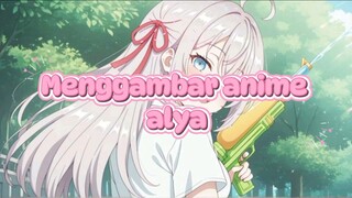 menggambar alya dari anime roshidere 🌸