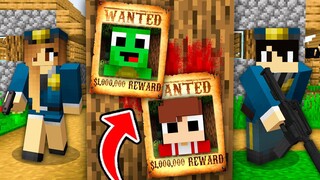 Baby JJ and Baby Mikey are WANTED in Minecraft ! Maizen JAILBREAK (Maizen Mizen Mazien)