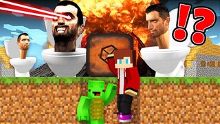 How JJ and Mikey Hide in BUNKER From Skibidi Toilet Volcano in Minecraft? - Maizen