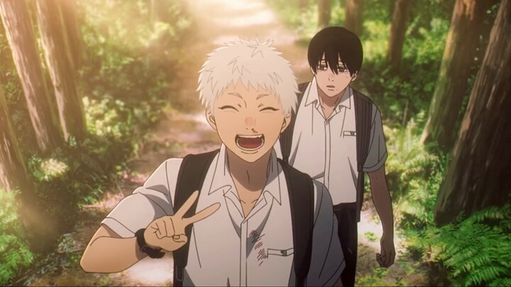"The boy blushed as he looked at the boy's body"