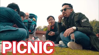 A small Picnic Party with my family |Chicken fry, Pork Fry EATING CHALLENGE | Yen chaba hanba tanaba