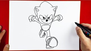 How to Draw Sonic the Hedgehog 2 The Movie