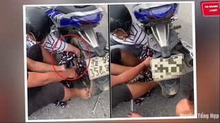 Đang đi xe, cô gái ngã 'LỘN CỔ' xuống đất chỉ vì một 'THÓI QUEN' nguy hiểm