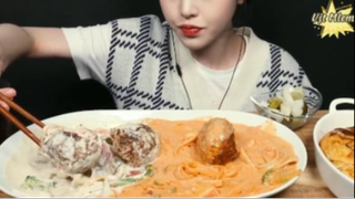 Pasta kem, rose pasta, trứng cuộn cơm,...phần 2 #mukbang