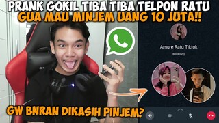 PRANK CALL PINJEM UANG KE TEMEN SELEB TIKTOK FF 10JT!! GIMANA YA REAKSINYA😱