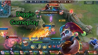 Support tim dulu pake Hero Diggie | MLBB Mobile Legend