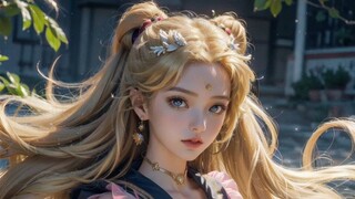 Sailor Moon - Eternal Sailor Moon - Usagi Tsukino real style AI generation