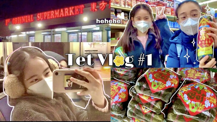 TET 2022 #1: Đi chợ Việt Nam sắm đồ Tết | du học Mỹ | my college diary