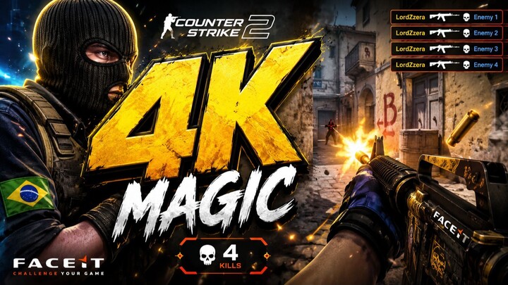 FACEIT 4K魔法！一波带走对手 🔥 4k magic in faceit! @ZENKII_TV