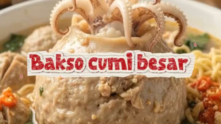 COBAIN BAKSO CUMI GEDE! 🦑😱 Segede Ini Beneran Enak?!”