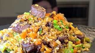 炒饭 + 澳牛牛排 = 巨香！