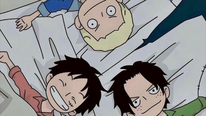 Luffy cutest moments with her 2 brothers ace and sabo (◍≧ω≦) ♡