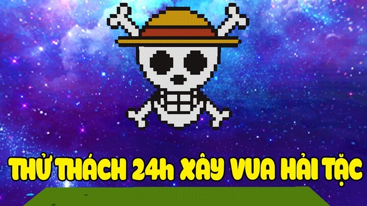 (Blockman GO) THỬ THÁCH 24H XÂY TƯỢNG VUA HẢI TẶC ONE PIECE TRONG SKYBLOCK