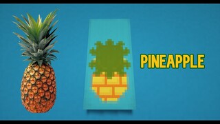 Banner design ideas: how to make a PINEAPPLE banner in Minecraft!