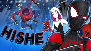 《HISHE电影结局恶搞系列》蜘蛛侠：平行宇宙应该这样结束——蝙蝠侠的平行宇宙！