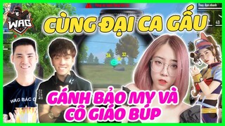 [ Free Fire ] Kết Hợp Cùng Với Đại Ca Gấu Gánh 2 Streammer Bảo My Và Cô Giáo Búp Lấy Top - Học Mõm