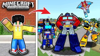 NAGING si TRANSFORMERS Multiverse Kami sa UWU CITY sa Minecraft PE