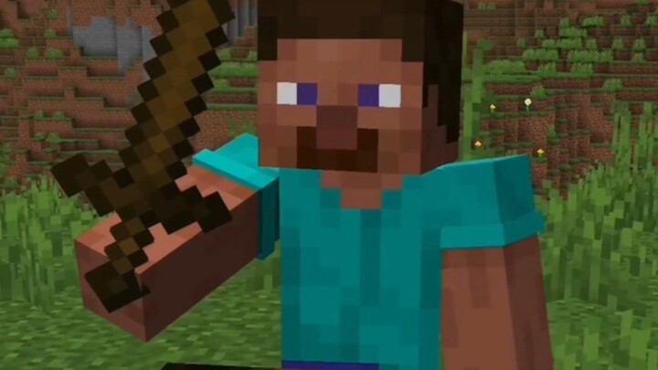 Saya menambahkan animasi pembuatan barang di Minecraft