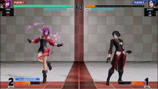 KOF15　拳皇vs拳皇　アテナがテレポートから一気に決める　このアテナの動きがヤバすぎる…