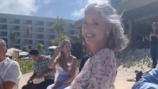 A grandmother who has been a model for 42 years, her elegance is timeless