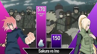 Sakura Haruno vs Ino Yamanaka POWER LEVELS